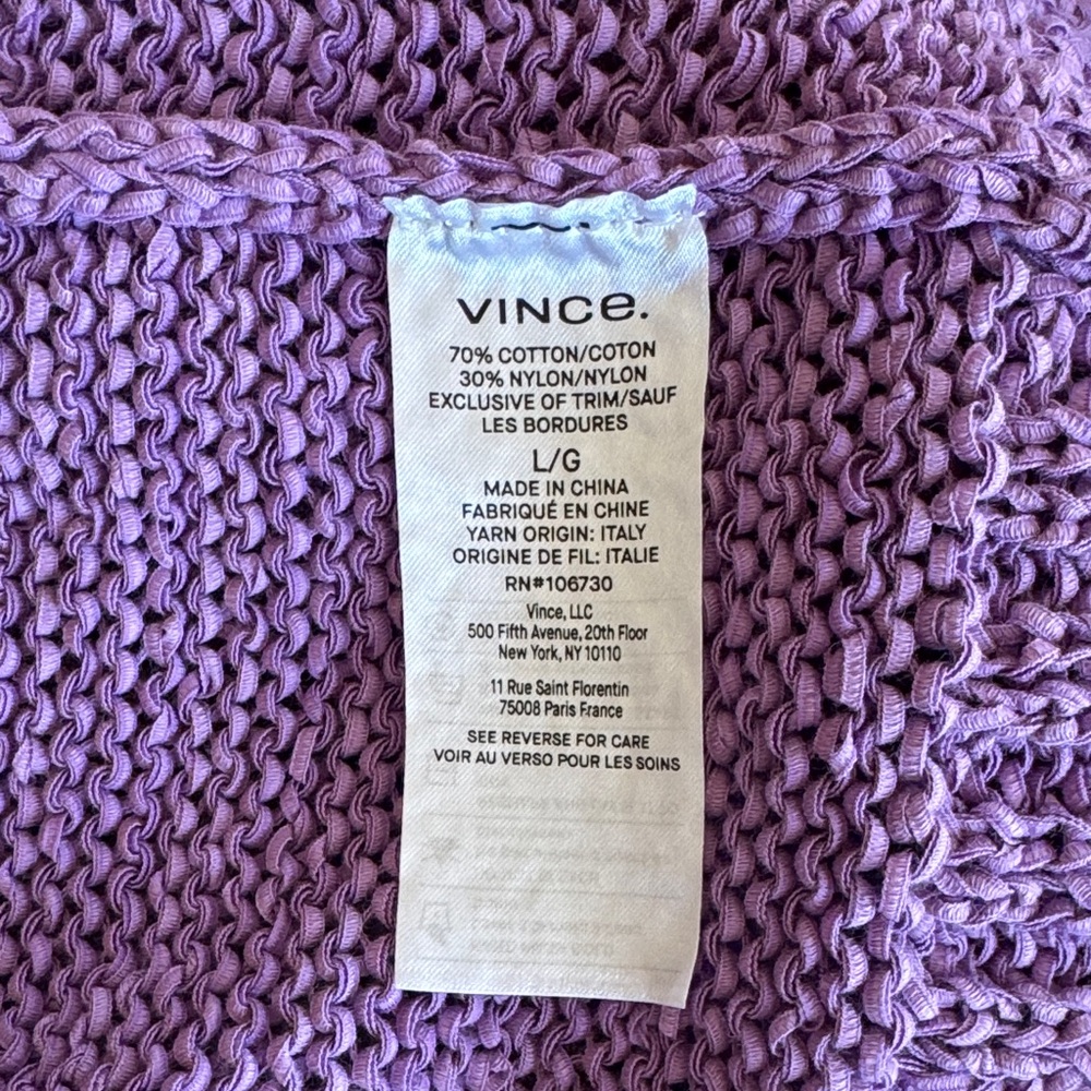 Vince Lavender Cable Knit Cardigan Set - Picture 6 of 6